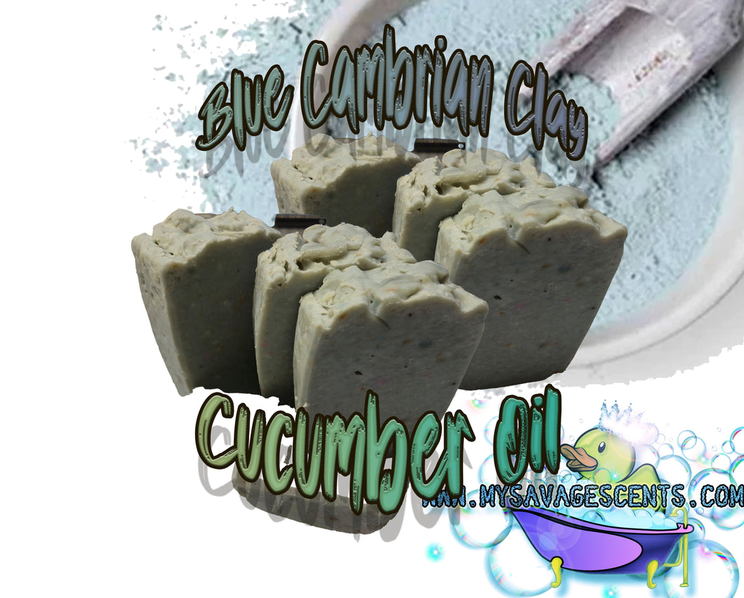 Cucumber and Russian Blue Cambrian Clay All-Natural Vegan Plant Based Soap