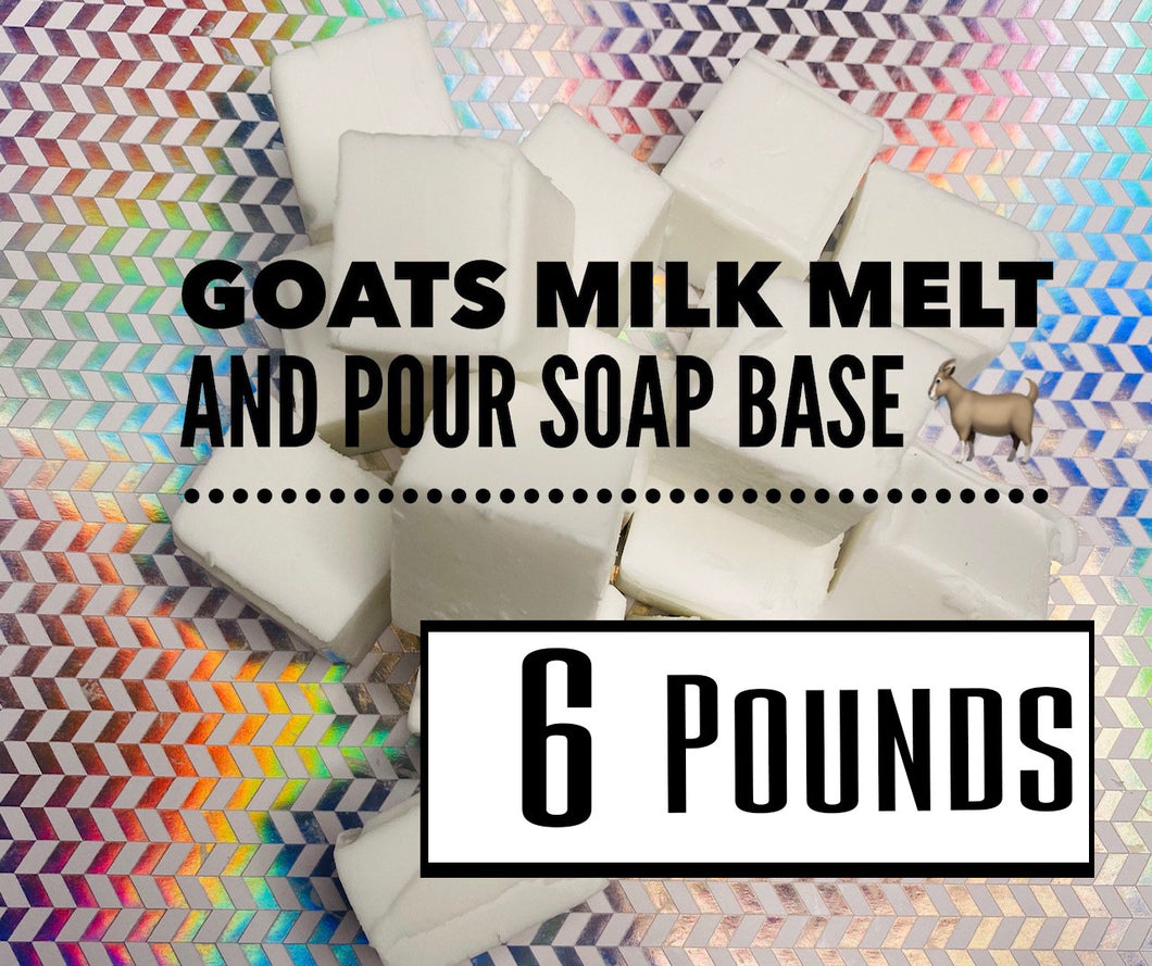 6 Pounds   GOAT'S MILK - Melt and Pour - Soap Base 6 lb