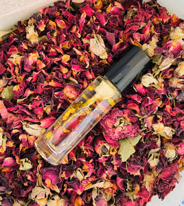 All Natural Lip Gloss Oil - 24 K Edible Gold - Roses & Jasmine Flowers - Seasonal Collection